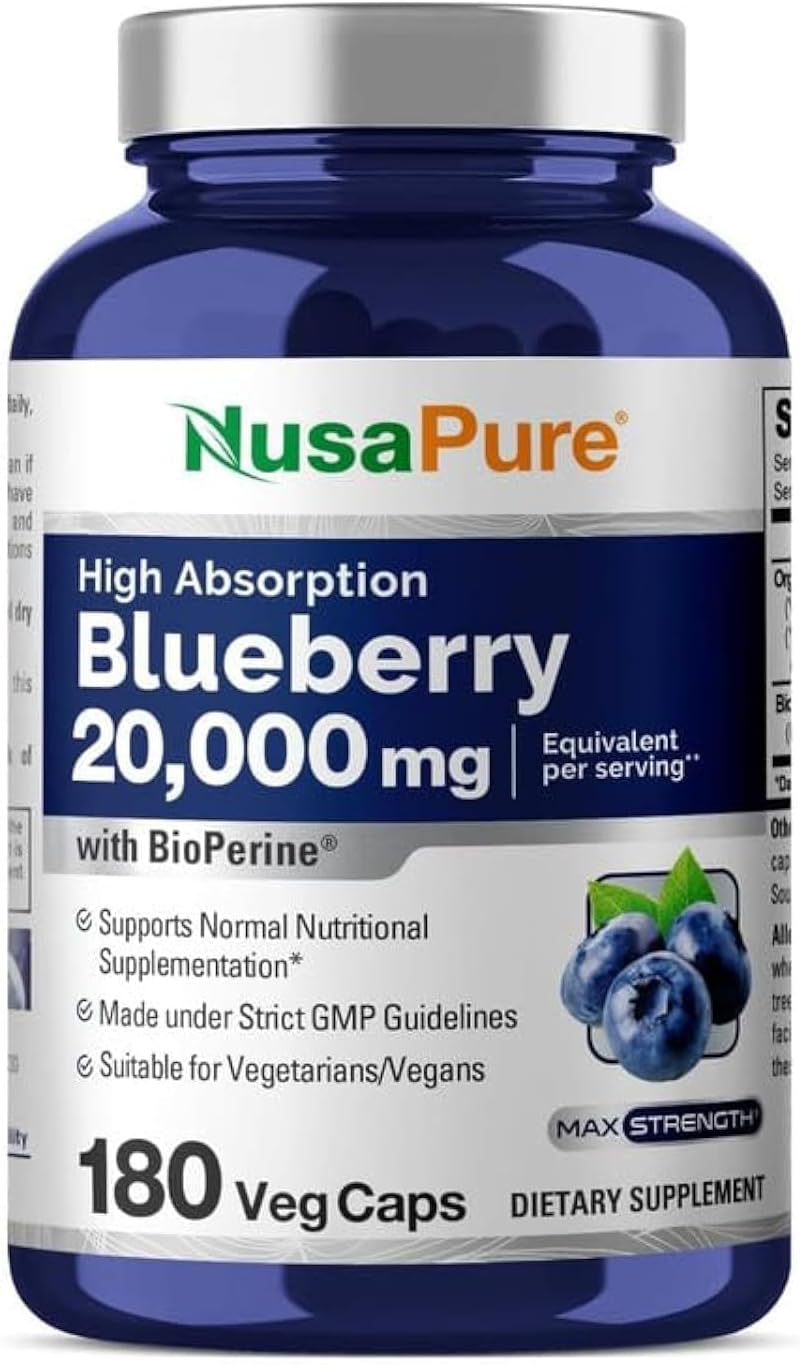 NusaPure Blueberry Concentrate 20,000mg - 180 capsules