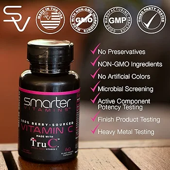 Smarter Raw Whole Food Vitamin C | 11 Berries | 60 Vegan Capsules - Image 2