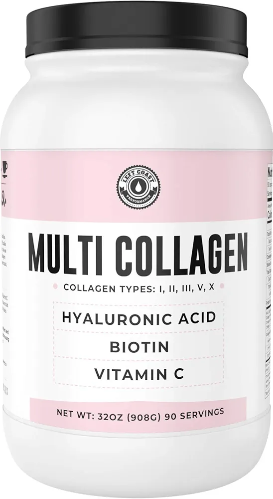 Multi Collagen Powder with Biotin, Hyaluronic Acid, Vitamin C | 908 Gm