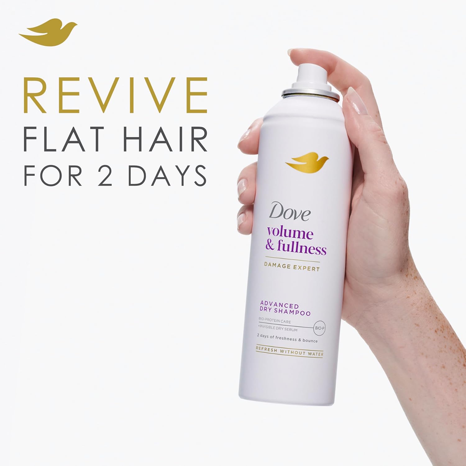 Dove Advanced Dry Shampoo Volume & Fullness | Oily Hair Refresh | 147 ml - Image 2