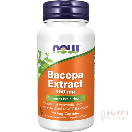 NOW Bacopa Monnieri Supplement | For Brain Health Support | 90 Veg Caps