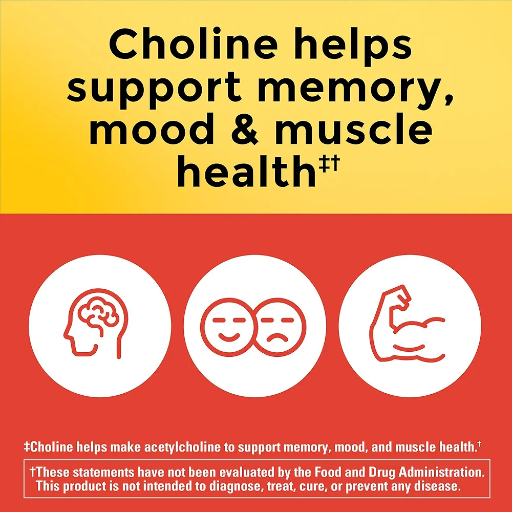 Nature Made Extra Strength Choline | Brain & Liver Support | 60 Capsules - Image 4