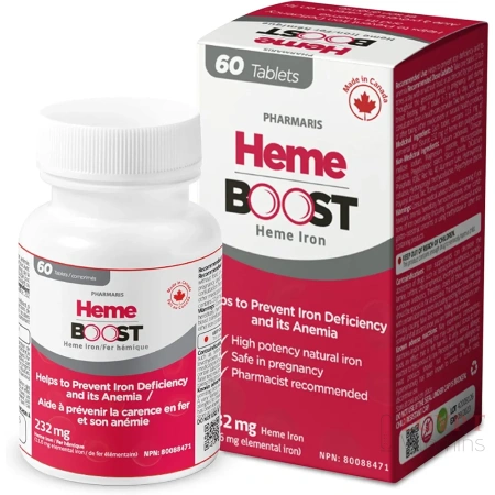 Hemeboost Heme Iron Supplement | 11.6mg | High Absorption | 60 Tablets