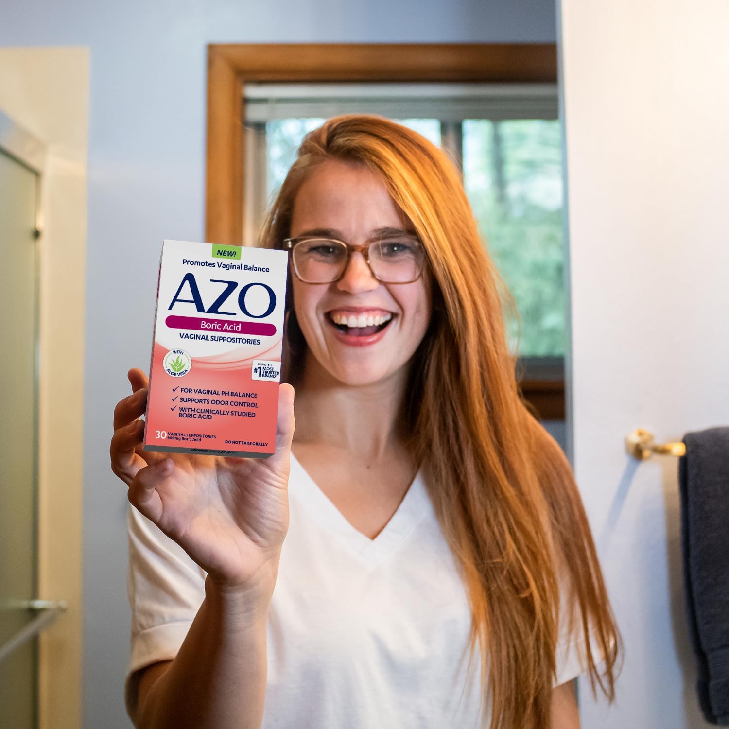AZO Boric Acid Vaginal Suppositories For Women, Non-GMO, 30 Count - Image 2