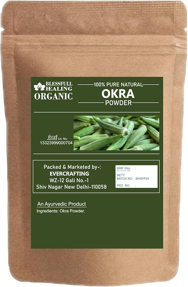 Blessfull Healing Organic Okra Powder | For Digestive Health | 100g - Image 2