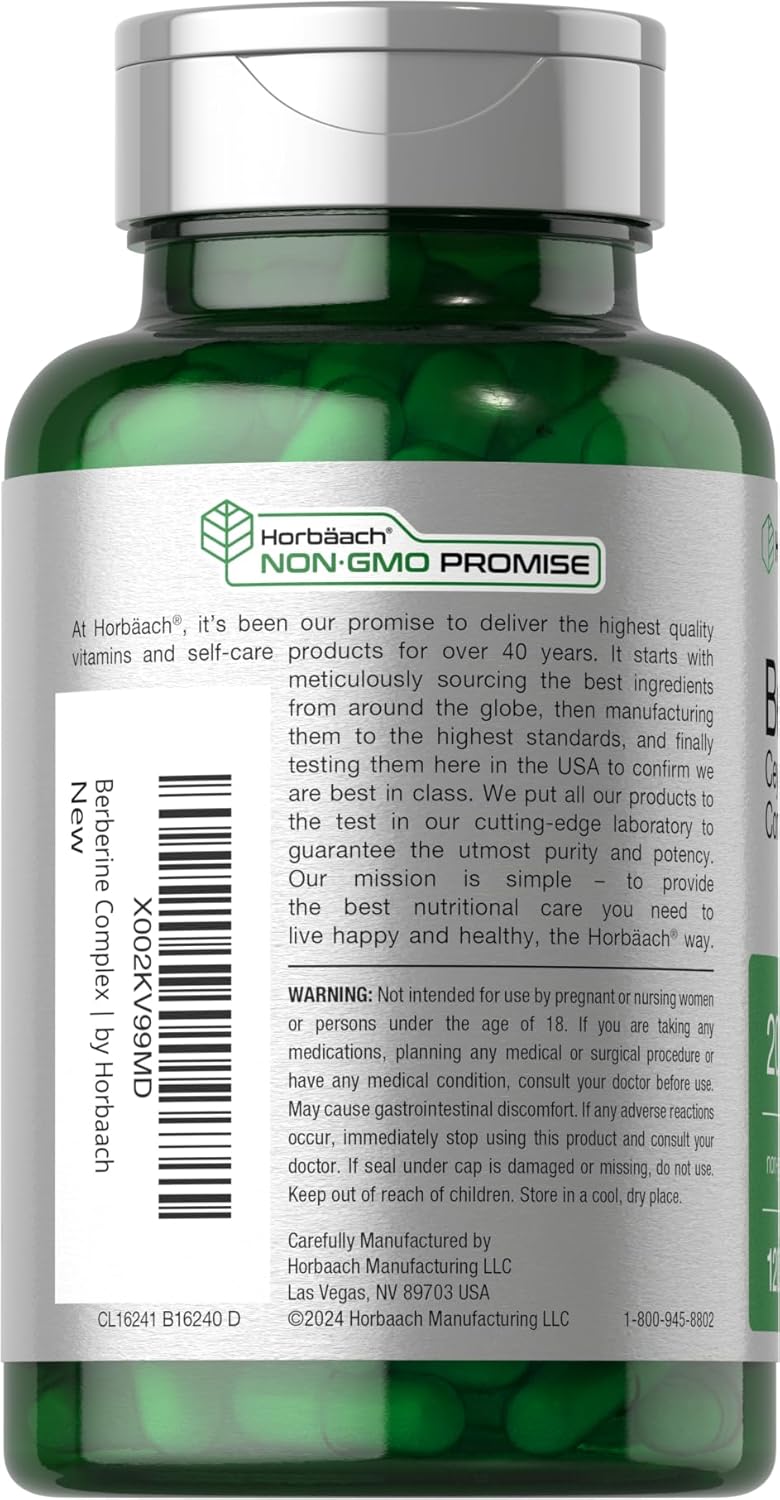 Horbaach Berberine with Ceylon Cinnamon 2000mg | 120 Caps - Image 2