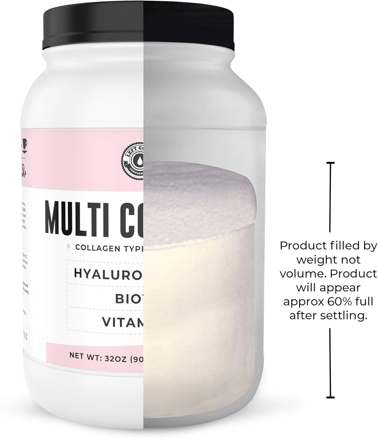 Multi Collagen Powder with Biotin, Hyaluronic Acid, Vitamin C | 908 Gm - Image 4