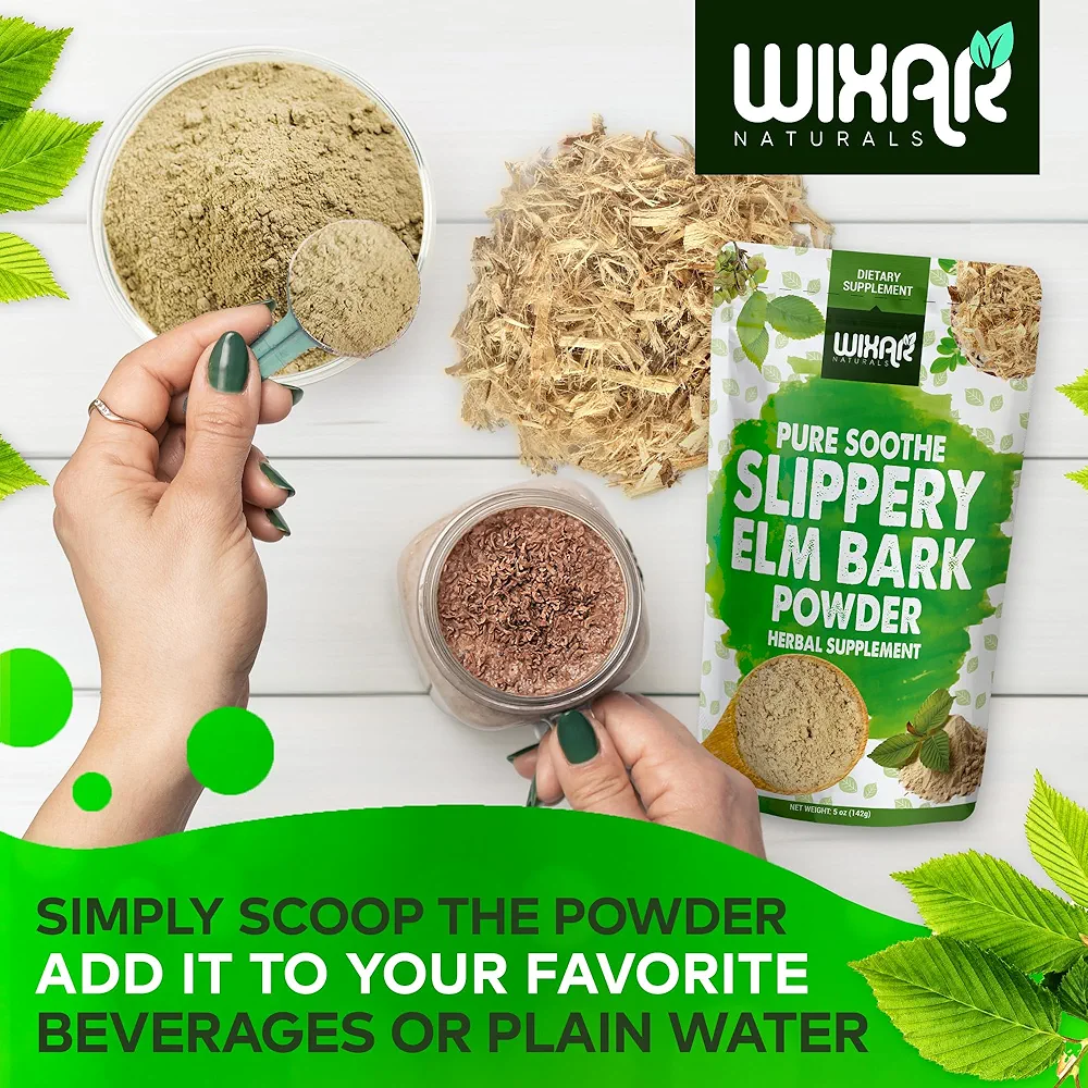 WIXAR Slippery Elm Bark Powder | Digestive Relief | 142 gm - Image 7