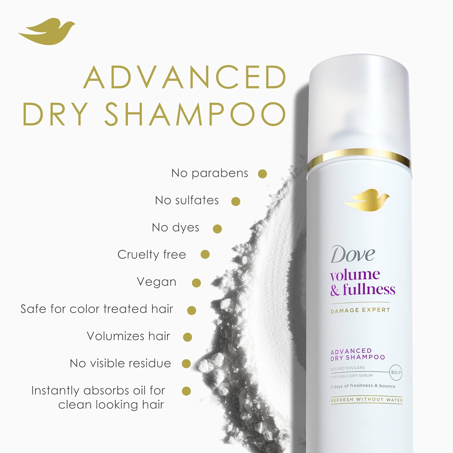 Dove Advanced Dry Shampoo Volume & Fullness | Oily Hair Refresh | 147 ml - Image 7