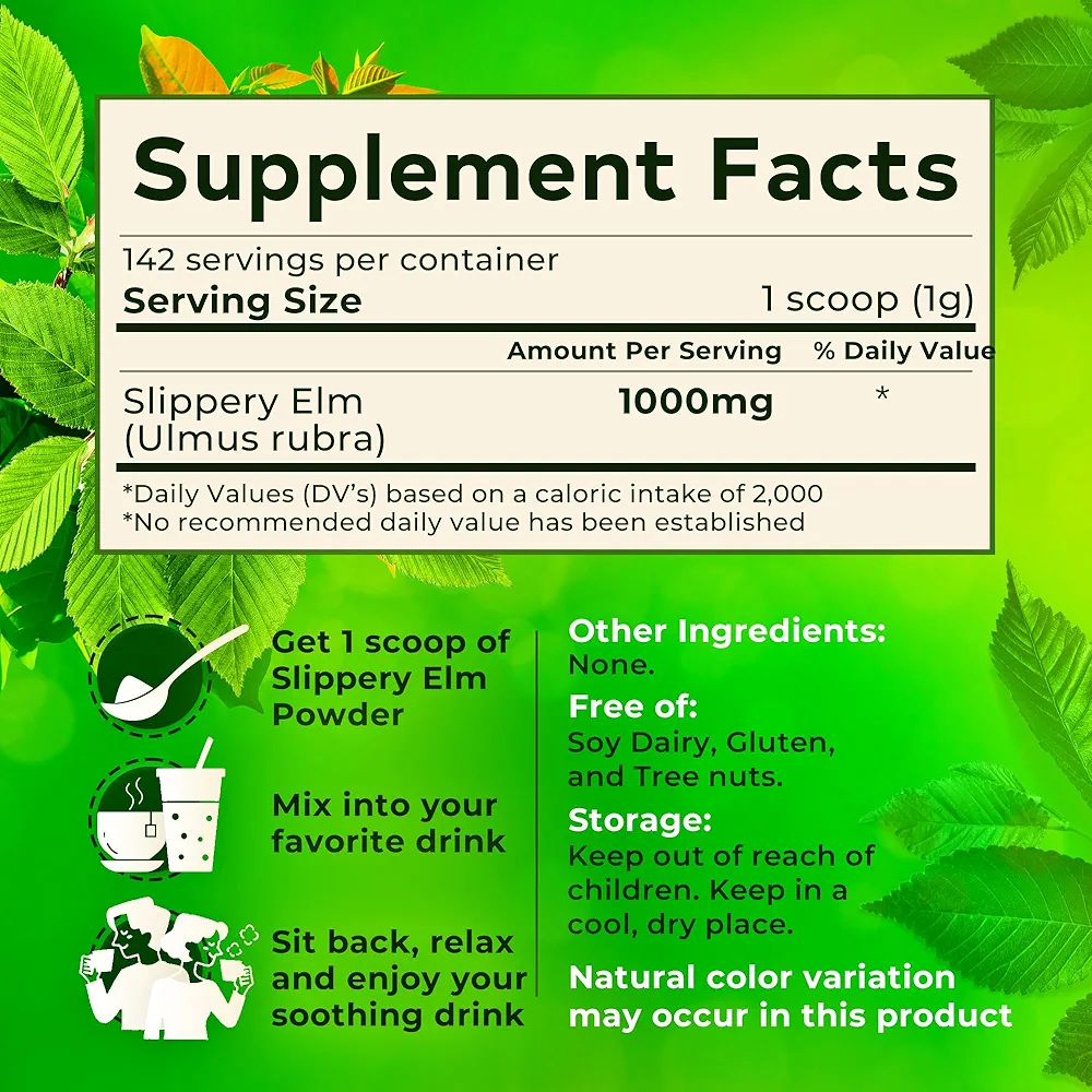 WIXAR Slippery Elm Bark Powder | Digestive Relief | 142 gm - Image 3