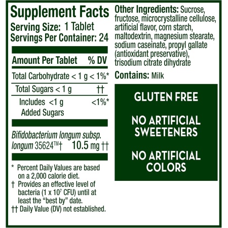 Align Probiotic, Chewable Probiotic Tablets for Women and Men, Fortify Your Digestive System 24/7 with Healthy Bacteria,24 Tablets