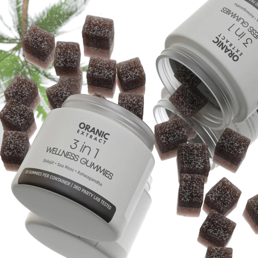 Organic Extract 3-in-1 Gummies | Shilajit, Sea Moss, Ashwagandha | 30 Gummies - Image 4