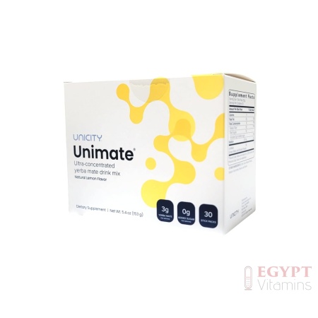 Unicity Unimate Natural Lemon—Ultra Concentrated Yerba Mate Drink Mix (30 Packets)