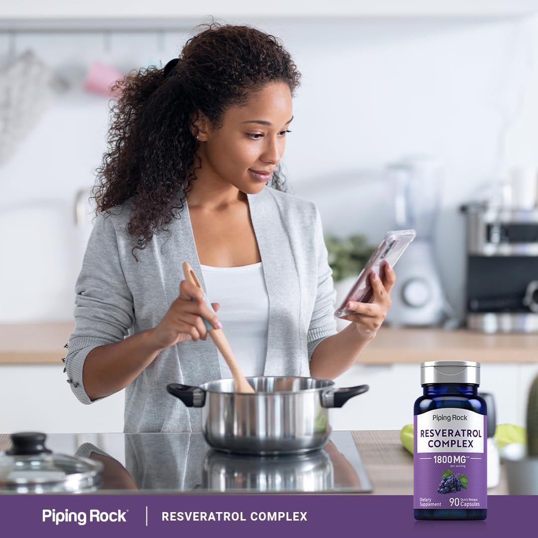Piping Rock Resveratrol Complex 1800 mg | 90 Capsules - Image 2