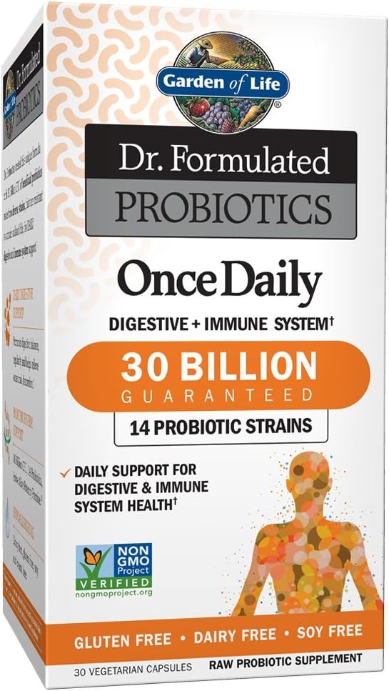Garden of Life - Dr. Formulated Probiotics Once Daily | 30 Vegeterian Capsules