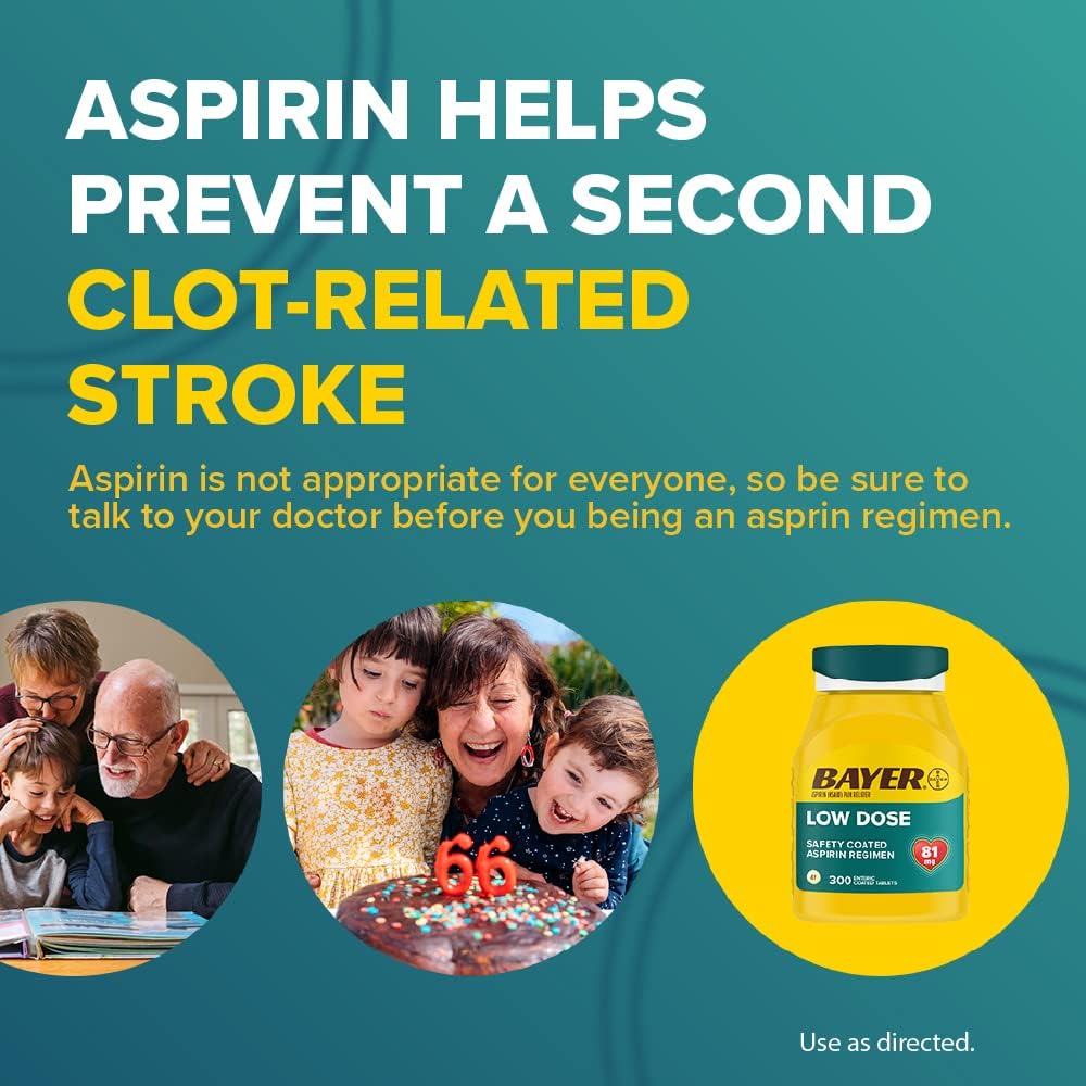 Bayer Aspirin 81mg | 300 Coated Tablets - Image 4
