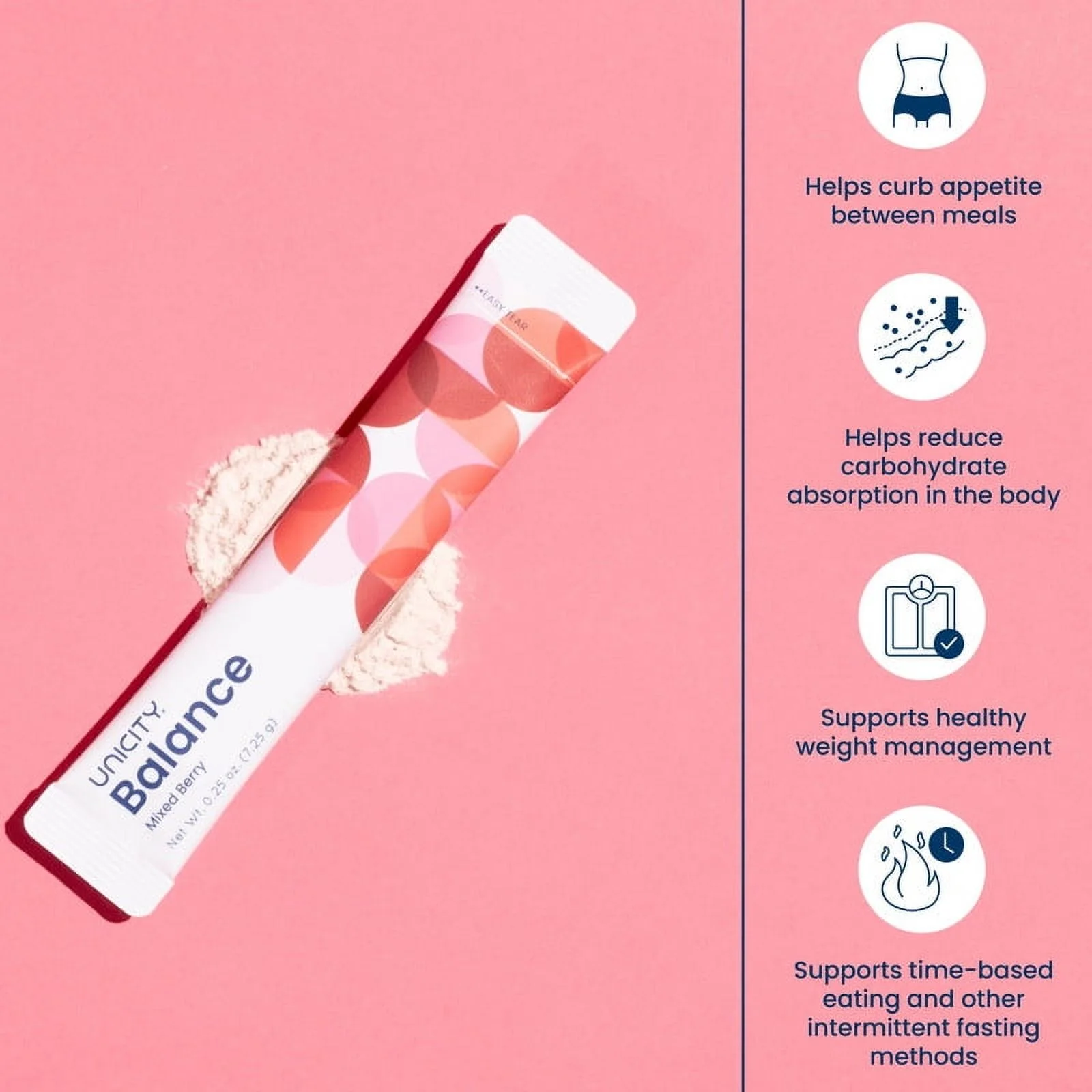 UNICITY BALANCE: Mixed Berry Flavor, Serving size 1 Stick Pack (7.25g) 30 Stick Packs