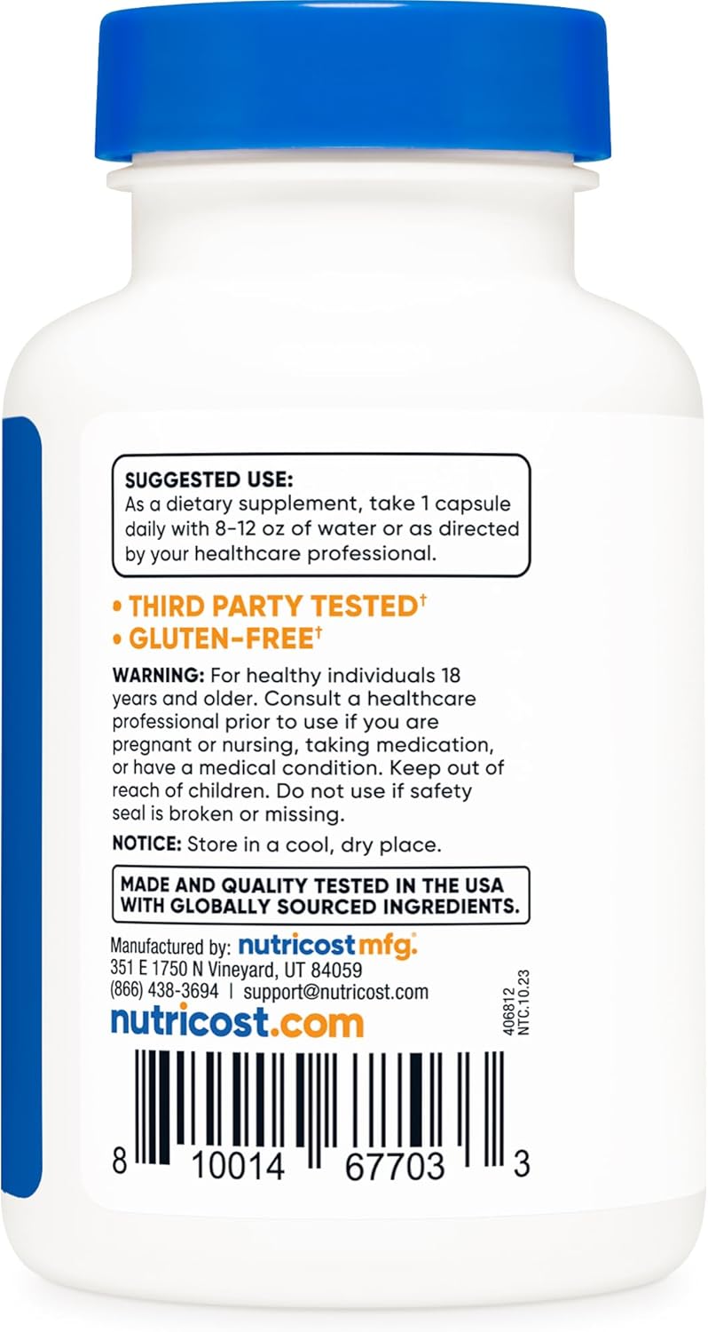 Nutricost Zinc Carnosine 86mg |120 Capsules - Image 3