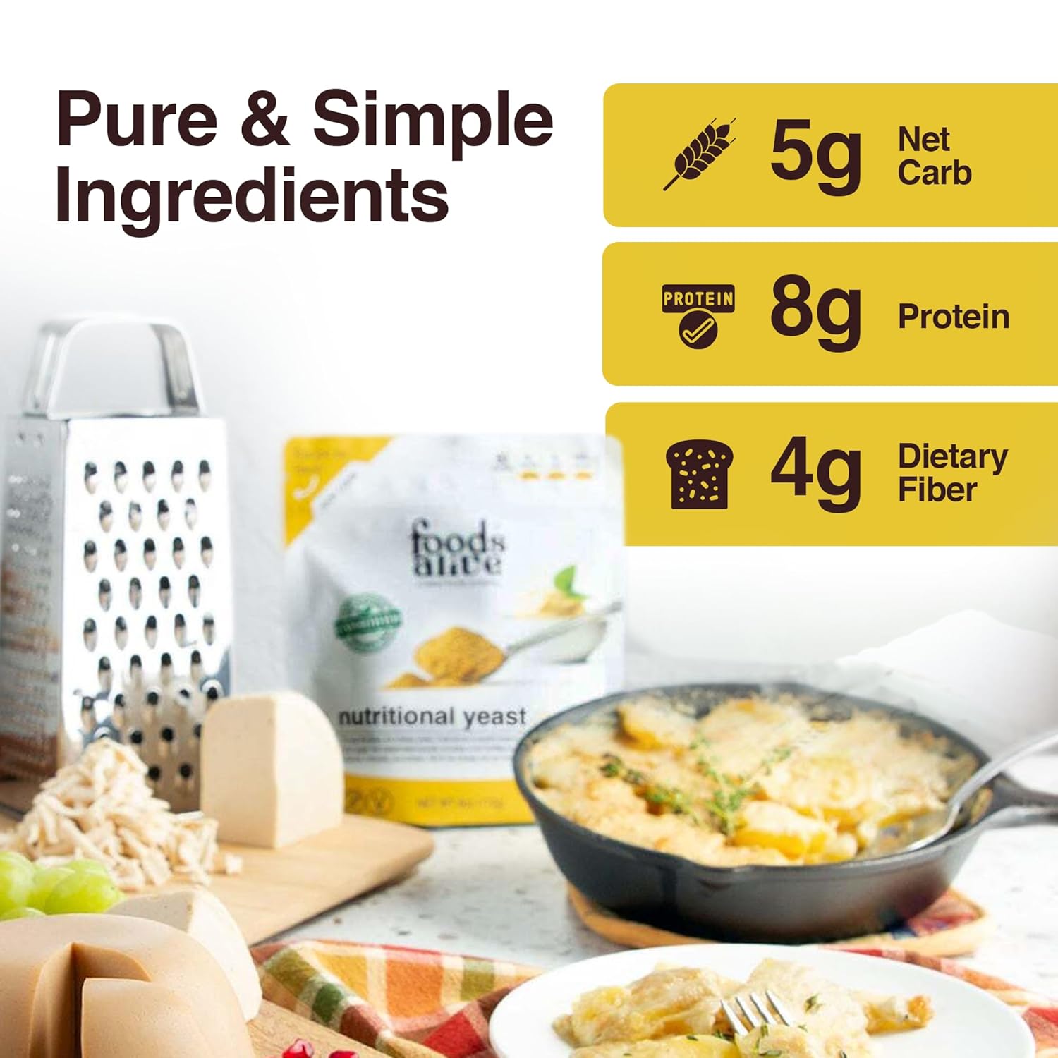 Foods Alive Non-Fortified Nutritional Yeast | 6 Ounce - Image 6