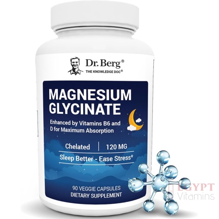 Dr. Berg Magnesium Glycinate for Sleep & Stress Relief | 90 Caps