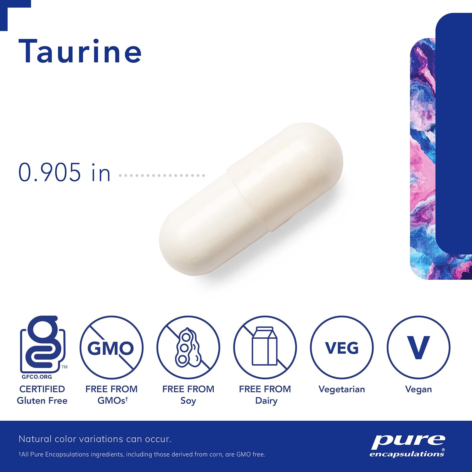 Pure Encapsulations Taurine 1,000 mg – 120 Capsules