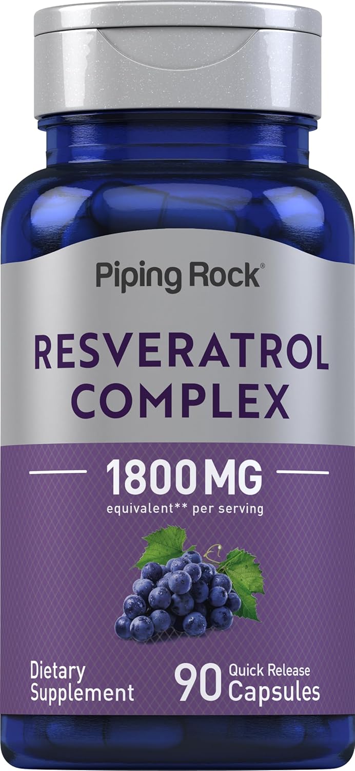 Piping Rock Resveratrol Complex 1800 mg | 90 Capsules
