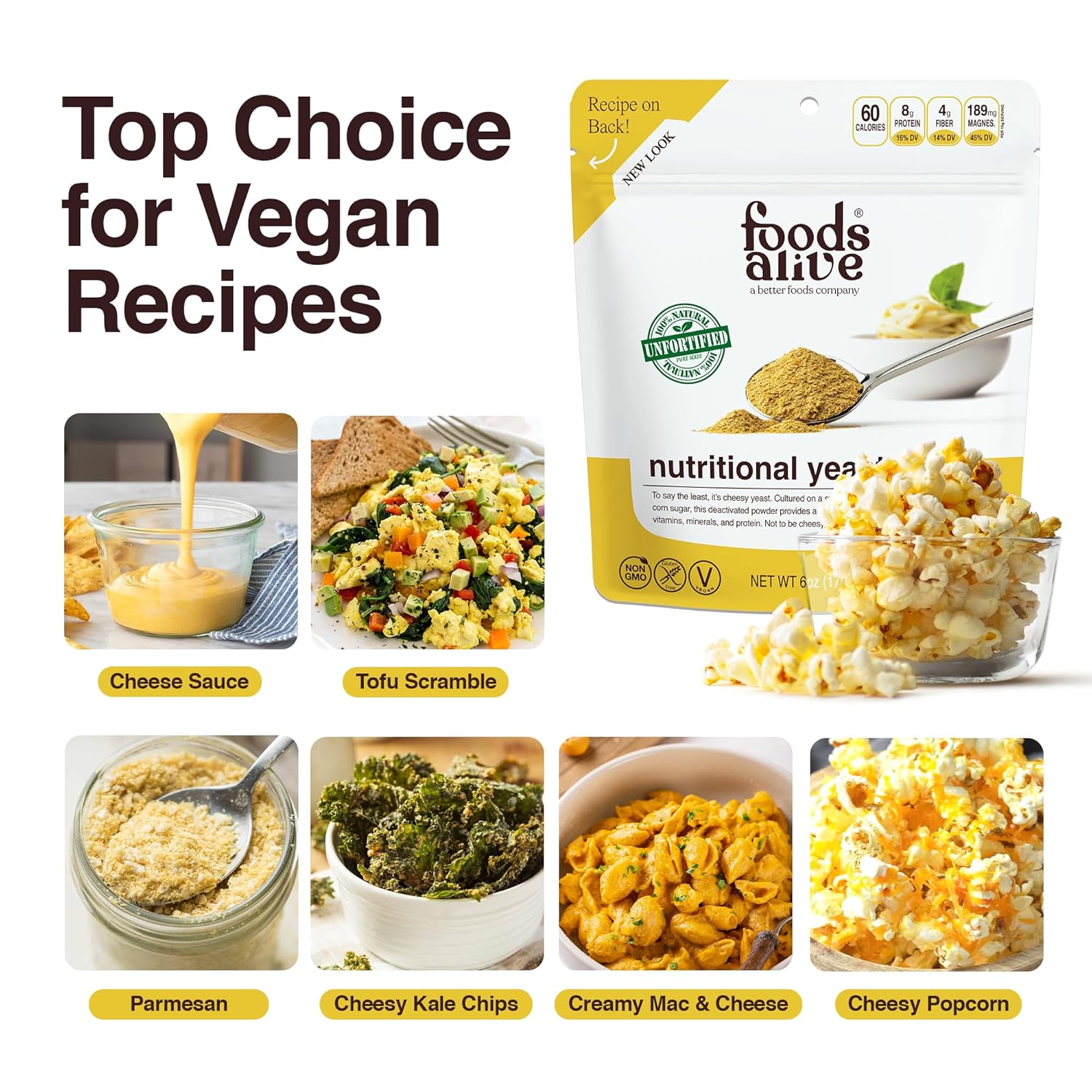 Foods Alive Non-Fortified Nutritional Yeast | 6 Ounce - Image 3