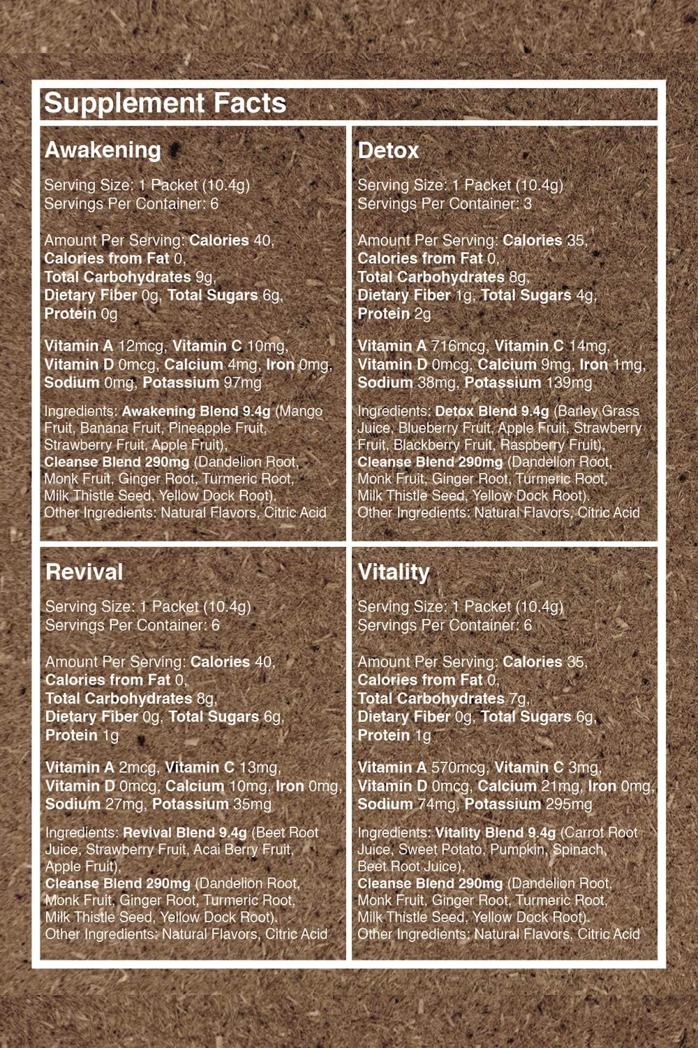 3 Day Juice Cleanse | Natural Detox Powder Packets | 21 Servings - Image 5