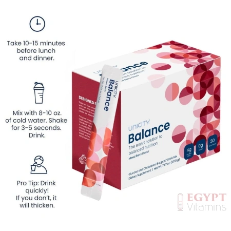 UNICITY BALANCE: Mixed Berry Flavor, Serving size 1 Stick Pack (7.25g) 30 Stick Packs