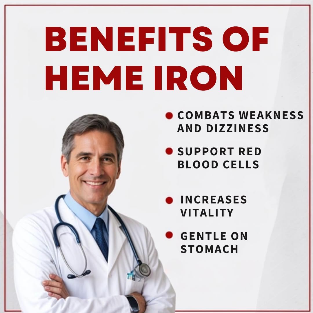 New Roots Heme Iron Supplement | Non-Constipating Formula | 30 Capsules - Image 8