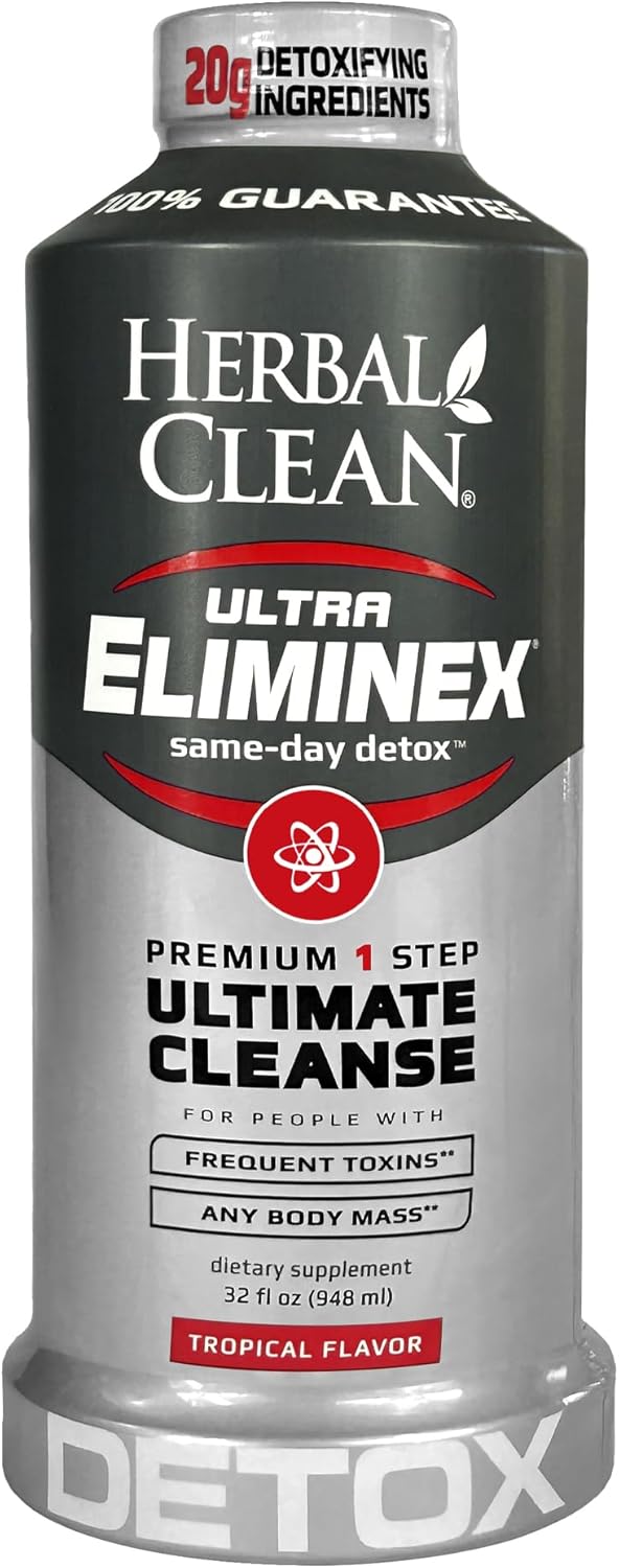 Herbal Clean - Ultra Eliminex, Premium 1 Step Ultimate Cleanse, Same-Day Detox, (Tropical Fruit, 948 ML)