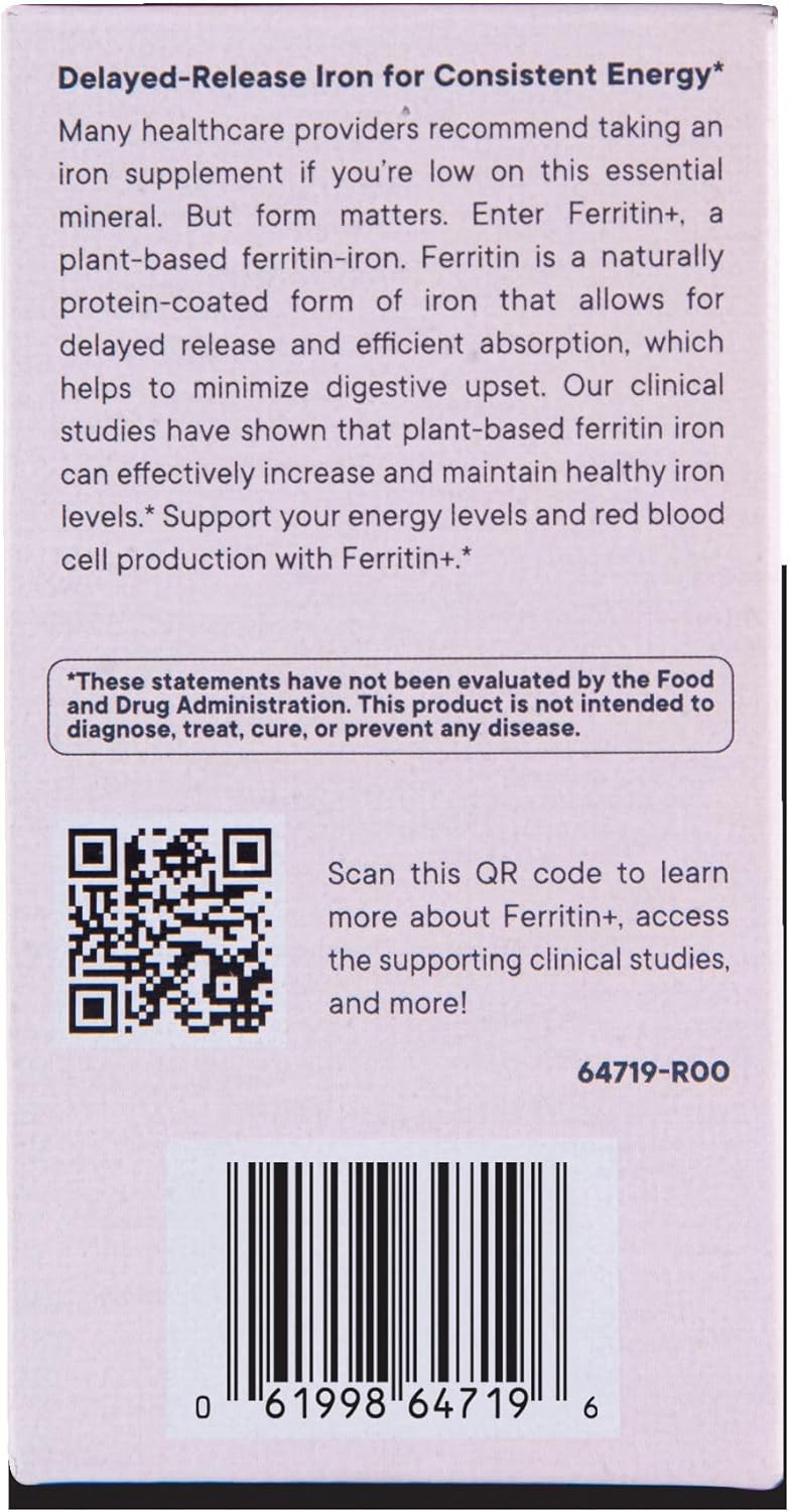 Flora Ferritin+ Delayed-Release Iron Supplement – Blood Cell & Energy Support – 60 Capsules - Image 4