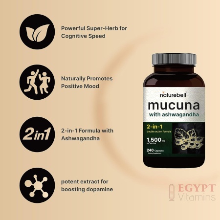 Mucuna Pruriens Triple Strength 1500mg Per Serving – 240 Capsules
