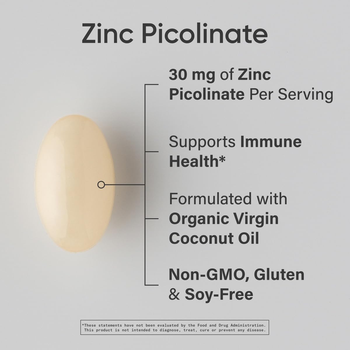 Sports Research Zinc Picolinate | High Absorption Immune Support | 180 Softgels - Image 3
