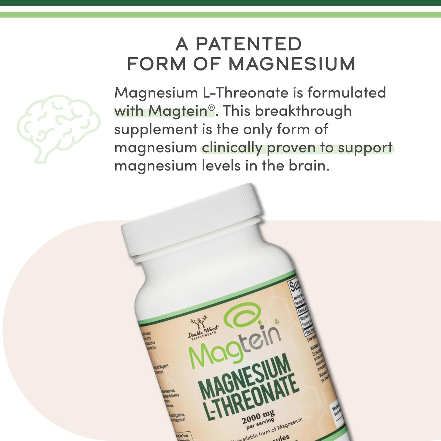 Magnesium L Threonate, Magtein™, Sleep and Cognitive Support – 2,000 mg | 120 Capsules - Image 4