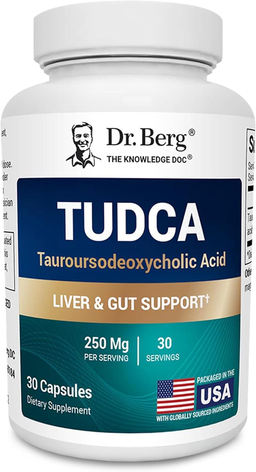 Dr. Berg TUDCA Supplement (Tauroursodeoxycholic Acid) | 30 Capsules