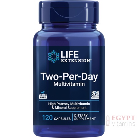 Life Extension Two-Per-Day Multivitamin, Vitamins B, C, D, zinc, Packed with Over 25 Vitamins, Minerals & extracts, 120 Capsules