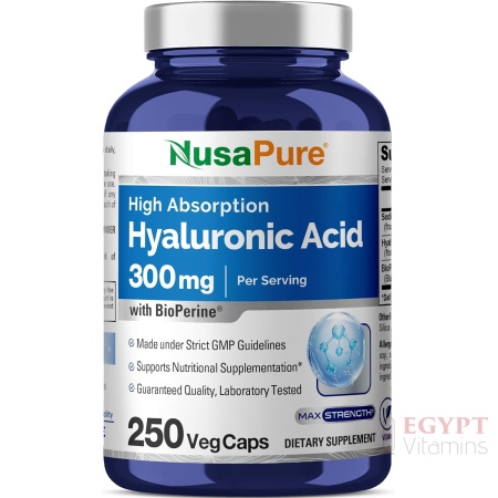 NusaPure Hyaluronic Acid 300mg 250 Veggie Capsules