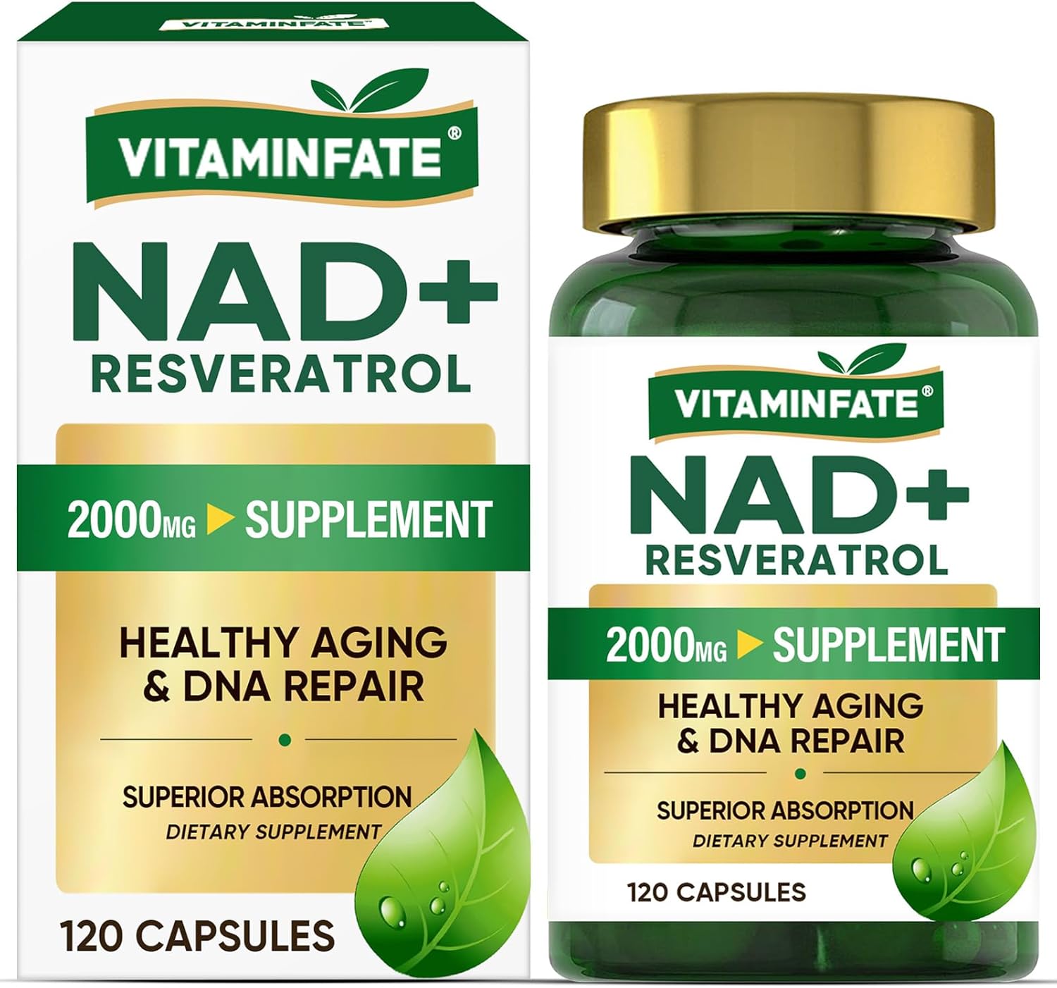 NAD+ Supplement 2000 mg | 120 Capsules