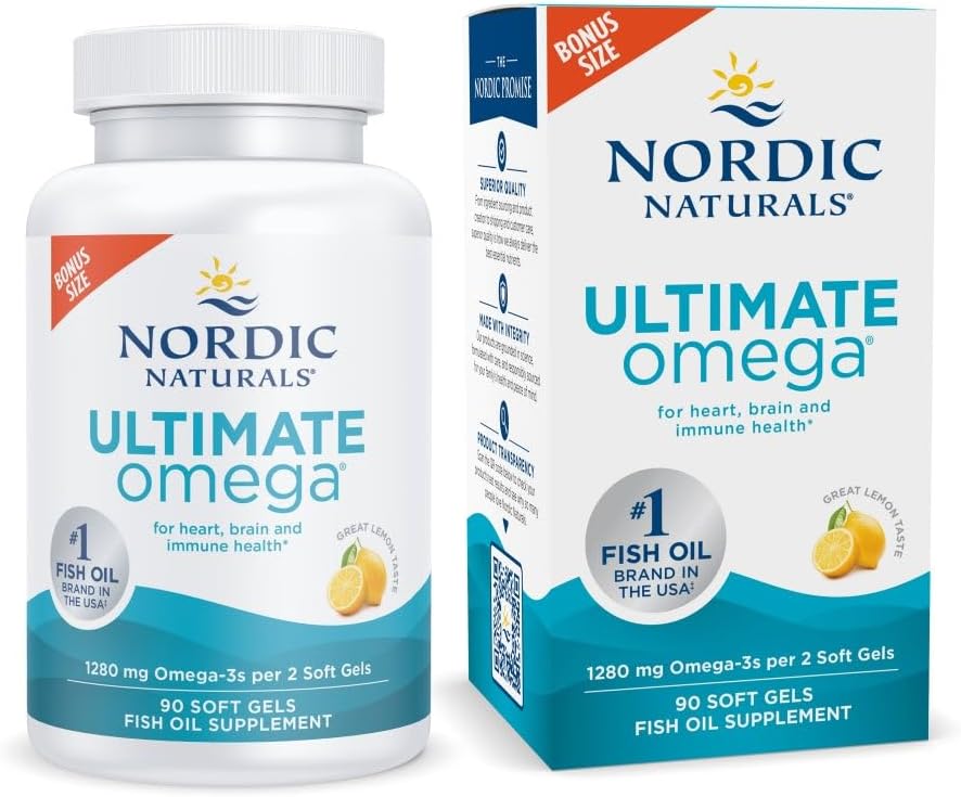 Nordic Naturals Ultimate Omega, Lemon Flavor | 90 Soft Gels