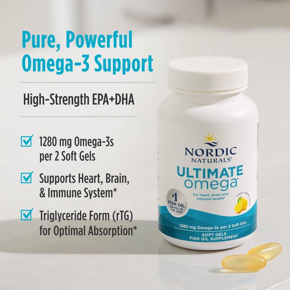 Nordic Naturals Ultimate Omega, Lemon Flavor | 90 Soft Gels - Image 7