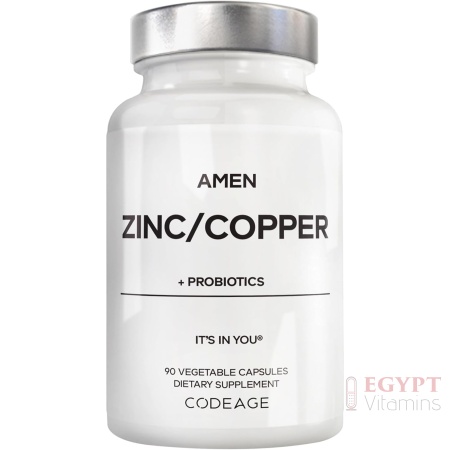 Amen Zinc & Copper Supplement + Probiotics | 90 Capsules