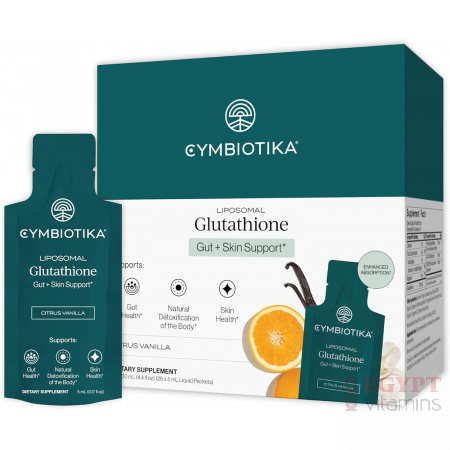 Cymbiotika Liposomal Glutathione | Antioxidant Supplement | Citrus Vanilla | 26 Packets