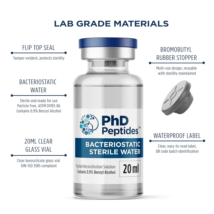 PhD Peptides Bacteriostatic Water | For Peptide Reconstitution | 20ml - Image 5
