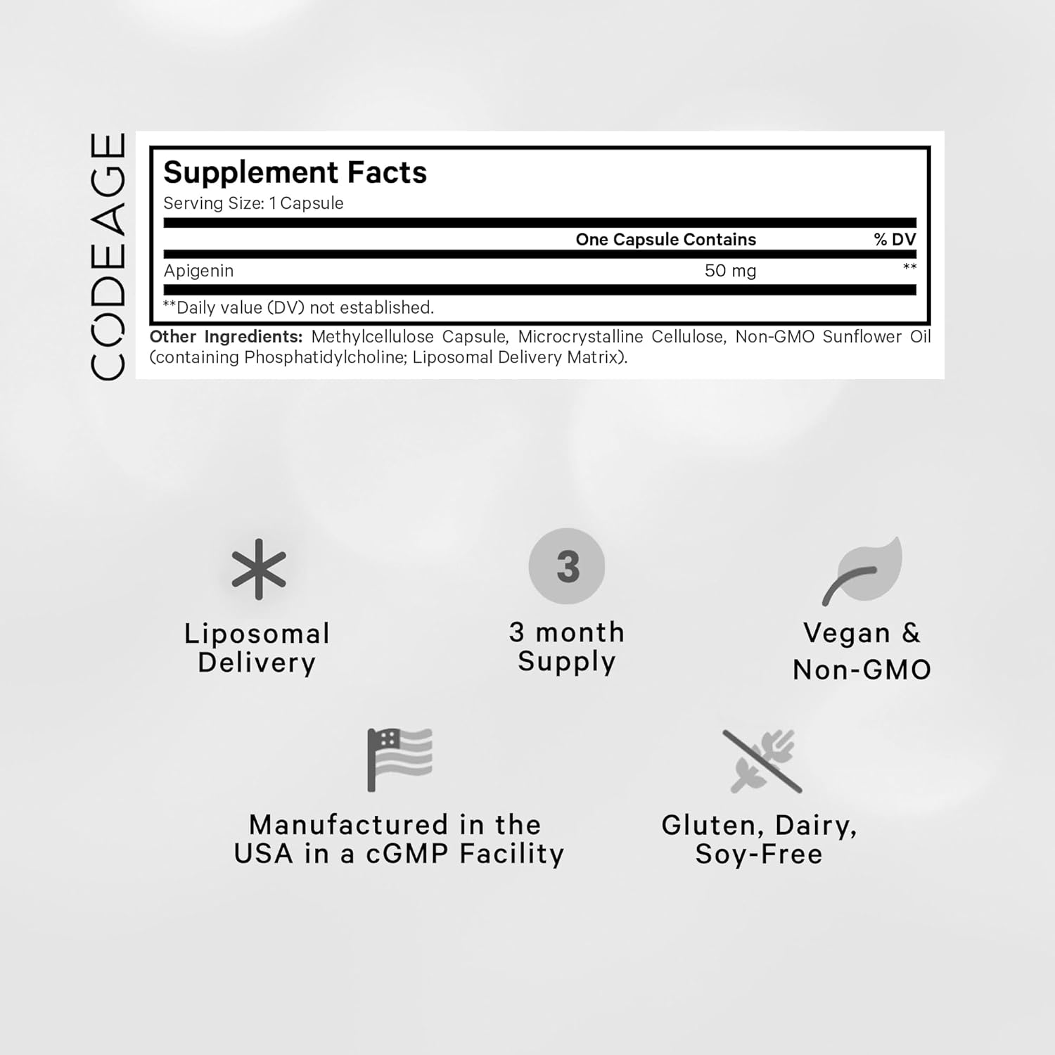 Codeage Liposomal Apigenin | 90 Count - Image 2