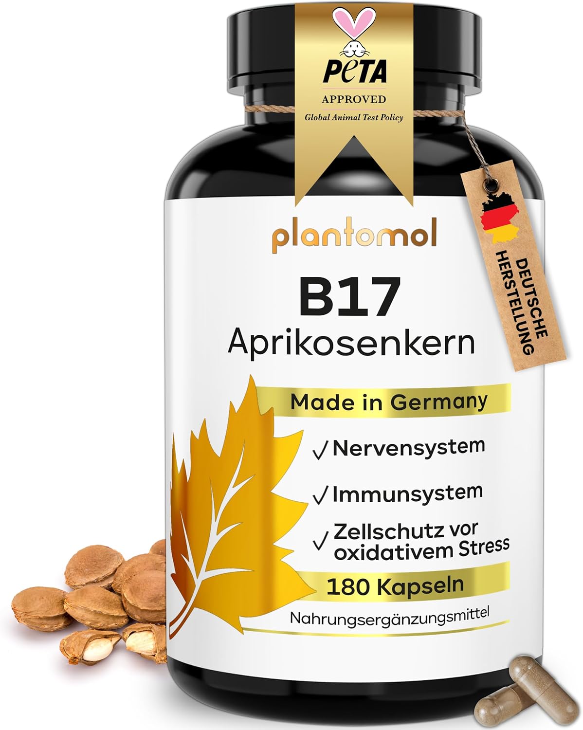 Plantomol apricot kernel B17 | 180 capsules