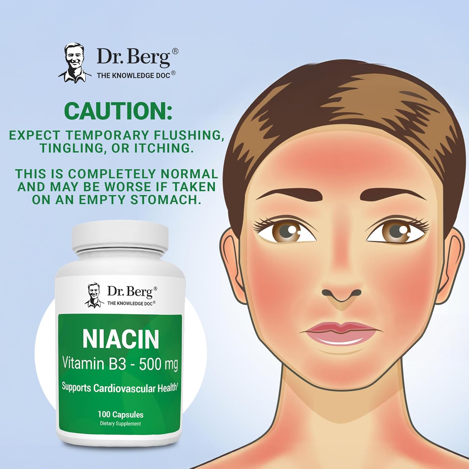 Dr. Berg Niacin 500mg | Heart Health & Energy Support | 100 capsules - Image 8