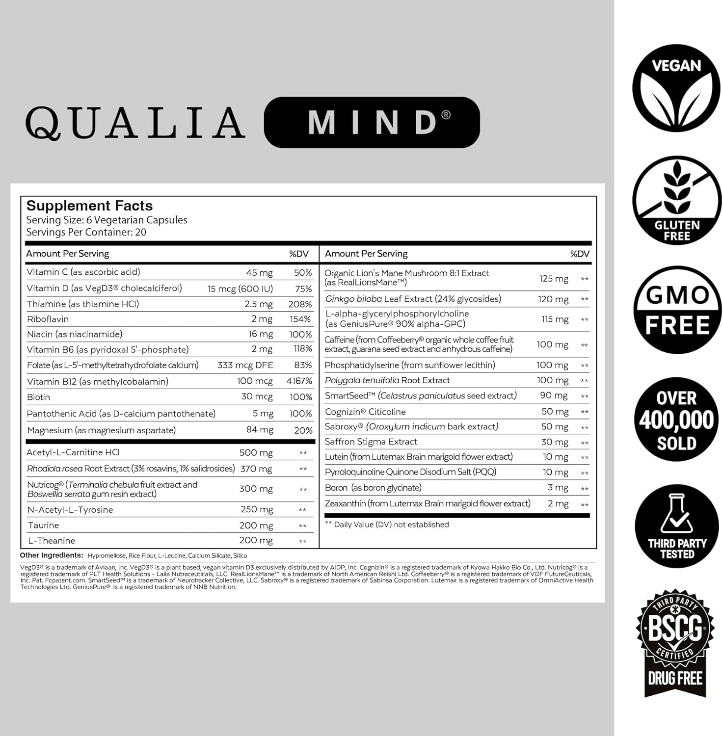 Qualia Mind | The Doctor-Formulated Nootropic for Brain Health | 120 capsules - Image 2