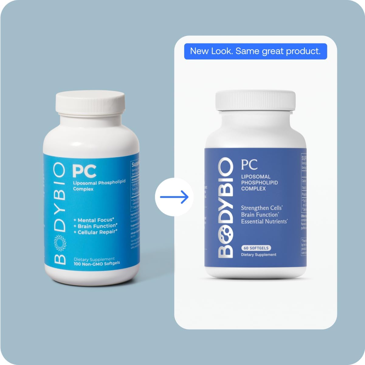 BodyBio PC | Phosphatidylcholine Complex for Brain & Cell Health | 60 capsules - Image 3