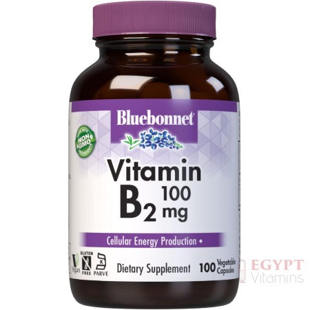 Bluebonnet Nutrition Vitamin B2 100 mg |100 Capsules